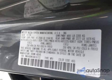 2025 Mazda Cx-50 2.5 S Preferred Package z USA, uszkodzony, nr VIN 7MMVABBMXSN338722